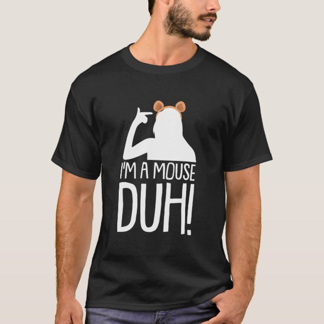 Im A Mouse Duh Lazy Diy Halloween T-Shirt (Vorderseite)