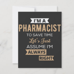 I'm A Pharmacist to Save Time Let’s Just Response Dankeskarte