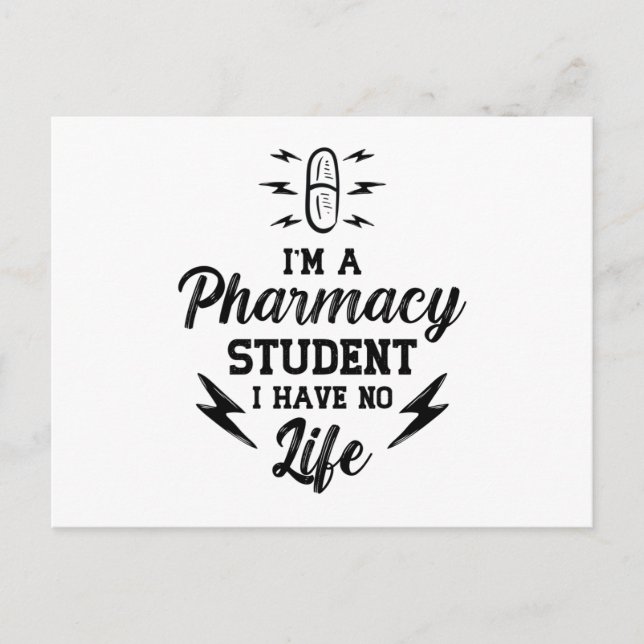 I'm A Pharmacy Student Pharmacist Tech Technician Postkarte (Vorderseite)