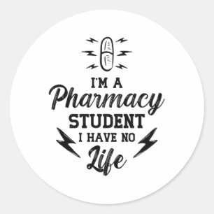 I'm A Pharmacy Student Pharmacist Tech Technician Runder Aufkleber