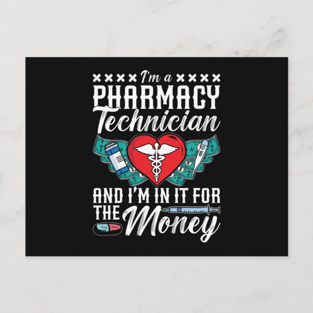 I'm A Pharmacy Technician Medicine Tech Pharmacist Postkarte (Vorderseite)