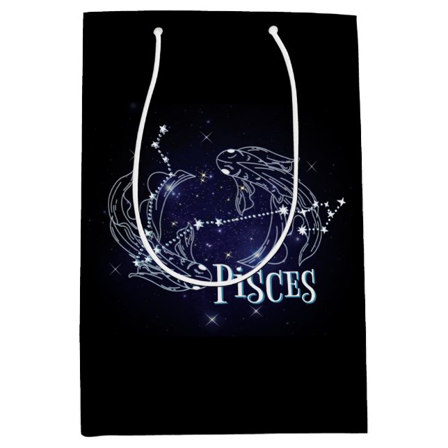Im A Pisces Zodiac.Trendy Pisces Zodiac Sign Mittlere Geschenktüte (Vorderseite)