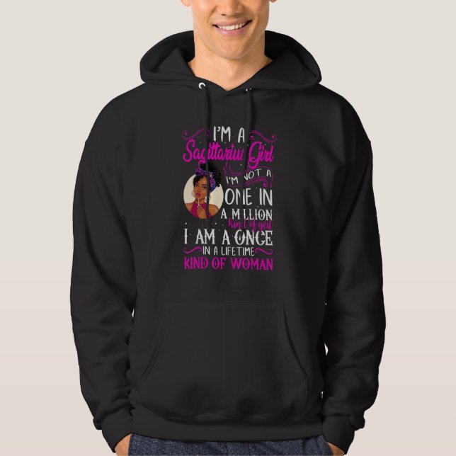 I'm A Sagittarius Girl Black Women November Decemb Hoodie (Vorderseite)