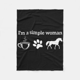 Im a simple weibliche Lieben Coffee Dog Horseback Fleecedecke