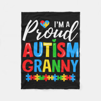 Im A Stolz Autismus Granny Awareness Puzzle Piece Fleecedecke