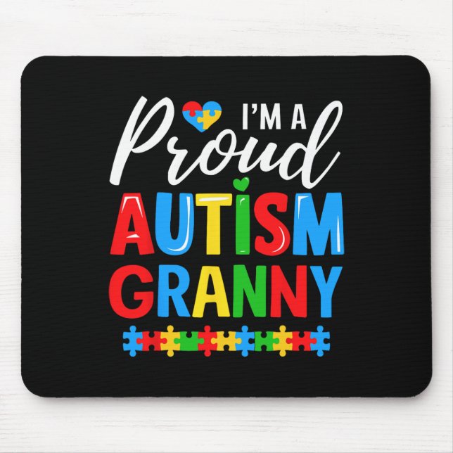 Im A Stolz Autismus Granny Awareness Puzzle Piece Mousepad (Vorne)