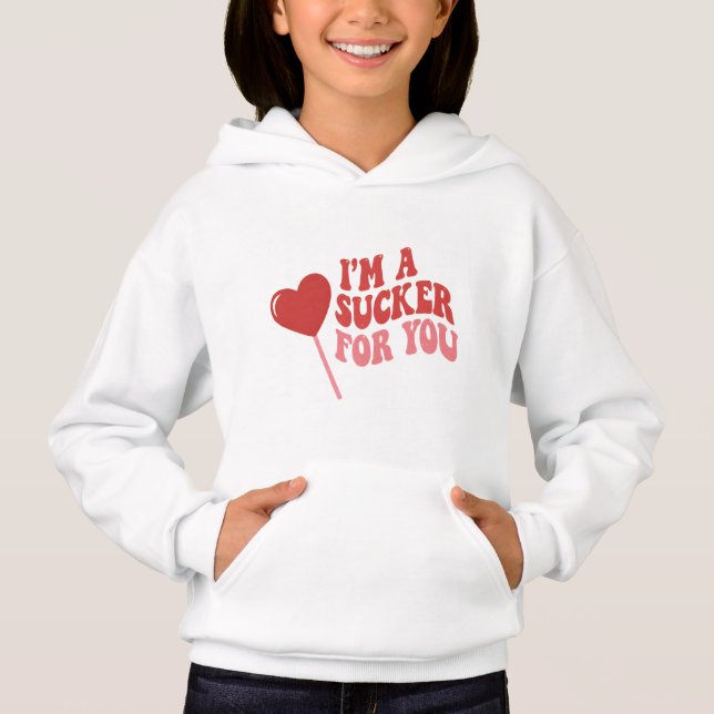 I'm A Sucker For You | Funny Retro Valentine's Hoodie (Vorderseite)