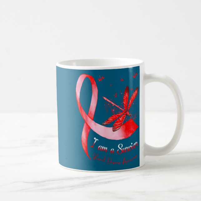 I'm A Survivor Heart Disease Awareness Month Red R Kaffeetasse (Rechts)