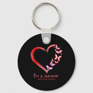 Im a Survivor Heart Disease Awareness Month Red Ri Schlüsselanhänger