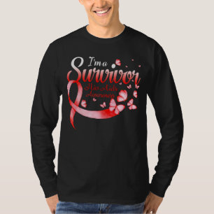 I'm A Survivor Hiv Aids Awareness Butterfly Ribbon T-Shirt