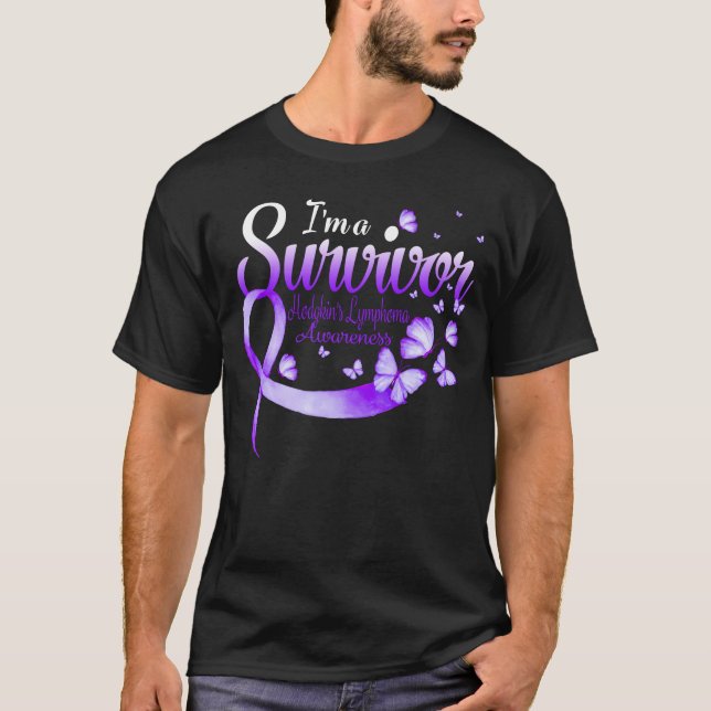 I'm A Survivor Hodgkin's Lymphoma Awareness Butter T-Shirt (Vorderseite)