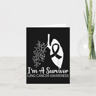 Im a Survivor Lungenkrebs Awareness Month White Ri Karte