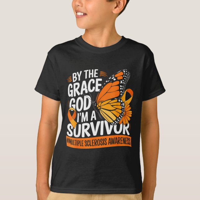 Im A Survivor Orange Ribbon Multiple Sclerosis Awa T-Shirt (Vorderseite)