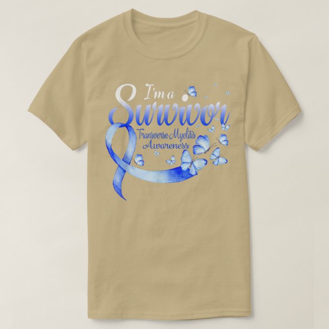 I'm A Survivor Transverse Myelitis Awareness Butte T-Shirt (Design vorne)