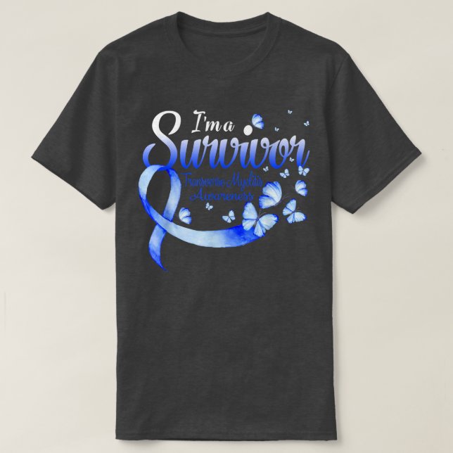 I'm A Survivor Transverse Myelitis Awareness Butte T-Shirt (Design vorne)