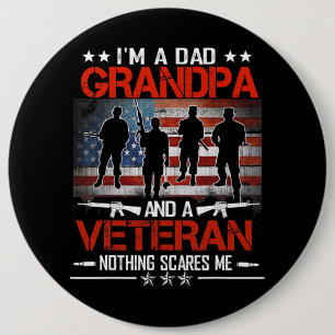 Im a Vater Grandpa Proud Veteran Veteran Fathers D Button