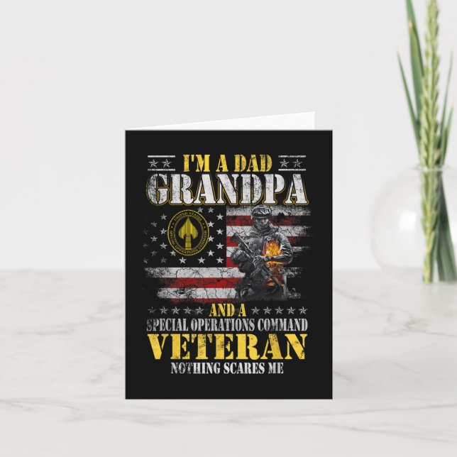 Im A Vater Großpa Special Operations Command Socom Karte (Vorderseite)