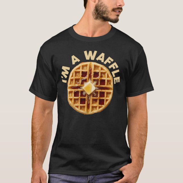 I'm A Waffle Costume Breakfast Halloween Waffle T-Shirt (Vorderseite)