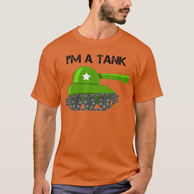 Im Aank with Cartoon USA Armyank girl T-Shirt (Vorderseite)
