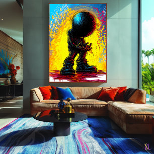 Im Abgrund verloren - surreale expressionistische  Poster