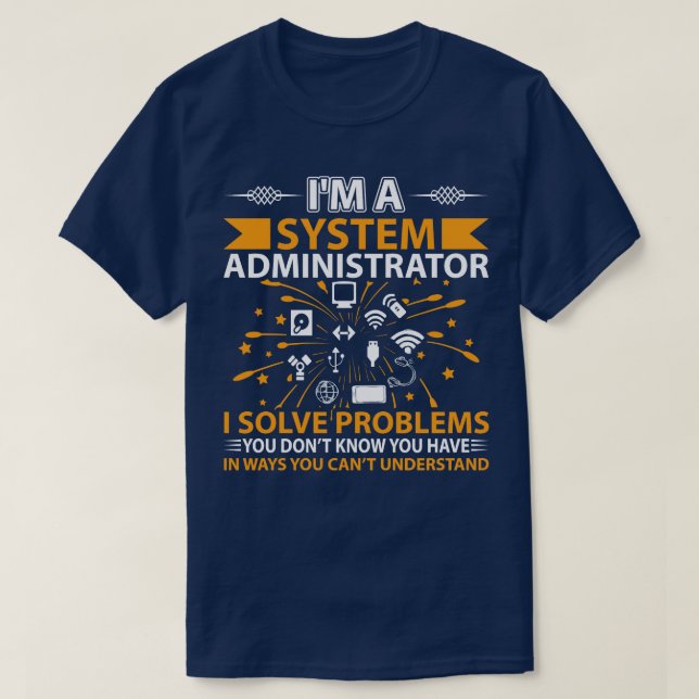 Im Administrator lösen Probleme T-Shirt (Design vorne)