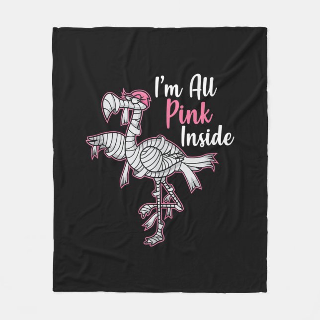 Im All Pink Innen Funny Halloween Flamingo Geschen Fleecedecke (Vorderseite)