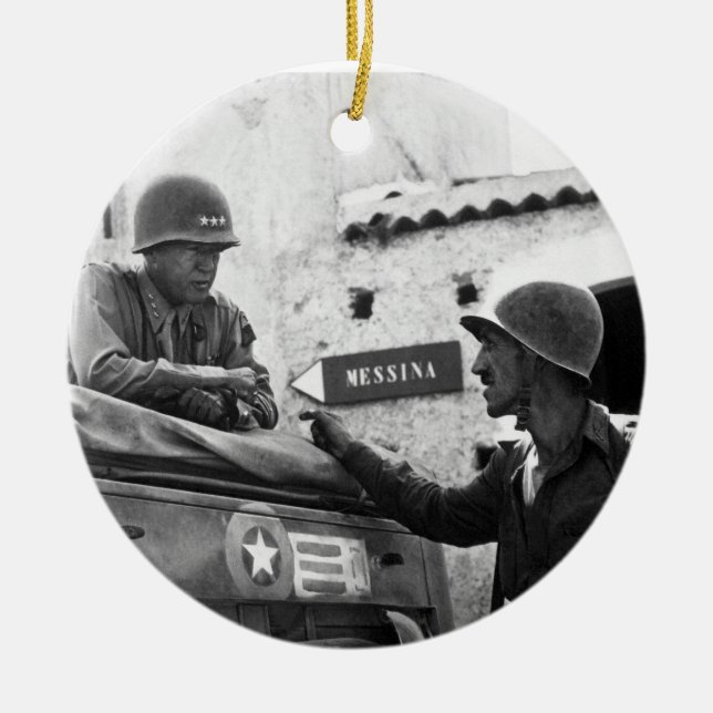 Im Allgemeinen George S. Patton und Oberst Lyle Keramikornament (Vorne)