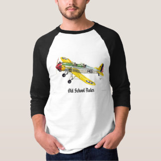 Im altem Stil Flugzeug mit "ALTER SCHULE ORDNET " T-Shirt
