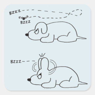 Im Alter eines Hundes Quadratischer Aufkleber