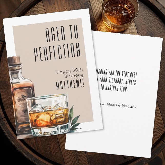 Im Alter Perfektion Männer-Geburtstag Karte (Aged To Perfection Men's Birthday Card)