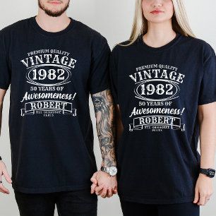 Im Alter Perfektion Personalisiertes Vintage-Gebur T-Shirt