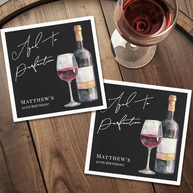 Im Alter zur Perfektion Geburtstagsfeier Serviette (Aged To Perfection Birthday Party Napkins)