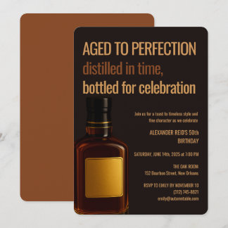 Im Alter zur Perfektion | Whisky Geburtstag Einladung