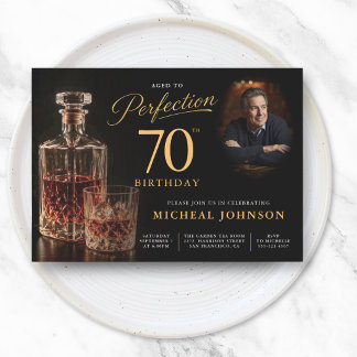 Im Alter zur Vollkommenheit gereift Gold Schwarzes Einladung