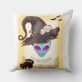 : "I'M AN ALIEN" Halloween Throw Pillow Kissen