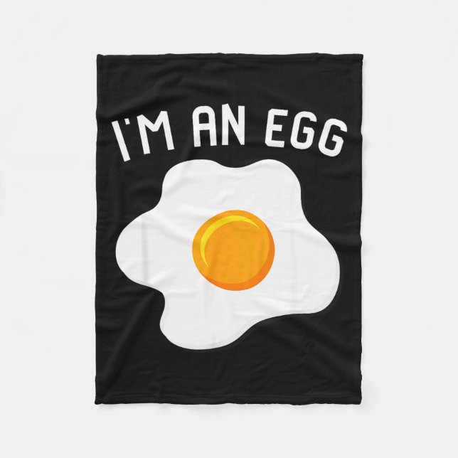 I'm An Egg Costume Funny Halloween Present Fried E Fleecedecke (Vorderseite)