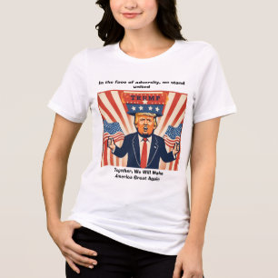 "Im Angesicht der Widrigkeiten" Trump Sweatshirt Tri-Blend Shirt