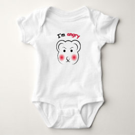 I'm Angry Bear – Cute Minimalist Mood Design Baby Strampler