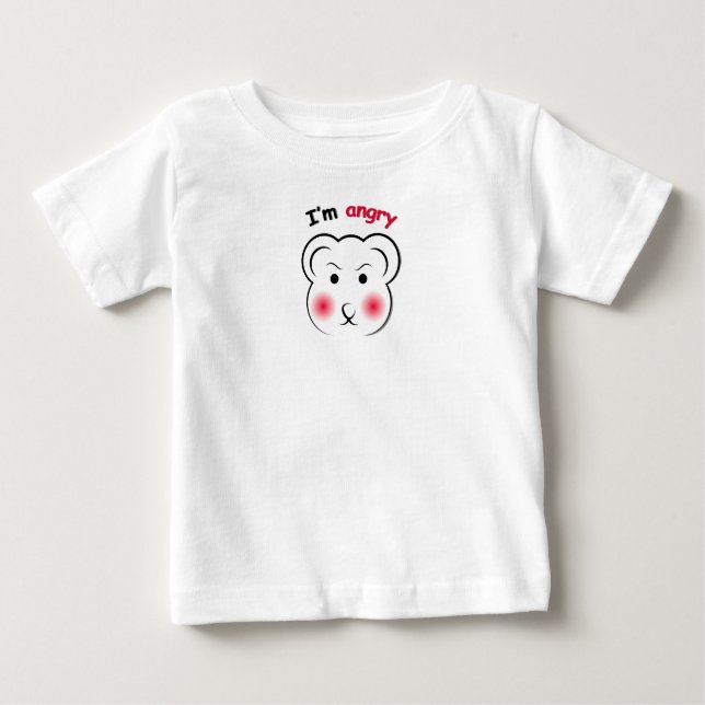 I'm Angry Bear – Cute Minimalist Mood Design Baby T-shirt (Vorderseite)