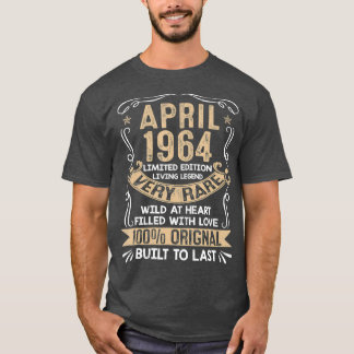 Im April 1964 Geboren Vintage 57. Geburtstagsgesch T-Shirt