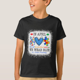 im April Tragen Blau Autismus-Bewusstsein Männer F T-Shirt