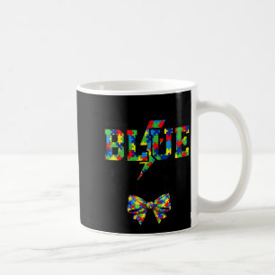 im April Tragen wir Blau Autismus-Bewusstsein Puzz Kaffeetasse