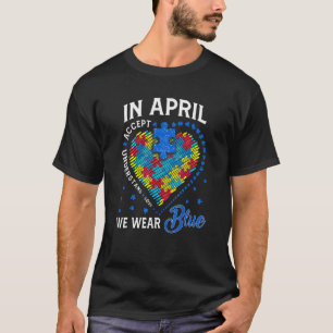 Im April tragen wir Blau Autismus Regenbogen Autis T-Shirt