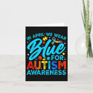 Im April tragen wir Blau für Autismus Aufklärung M Karte