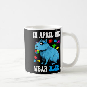 Im April tragen wir blaue Autismuserkennungsmütze Kaffeetasse