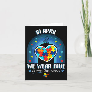 Im April tragen wir blauen Autismus werden freundl Karte