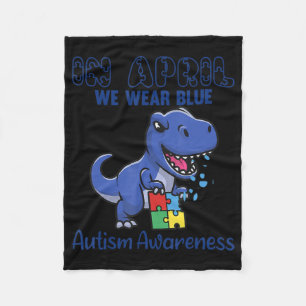 Im April tragen wir Blauer Autismus Bewusstsein Mo Fleecedecke
