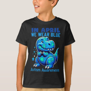 Im April tragen wir Blauer Autismus Bewusstsein Mo T-Shirt