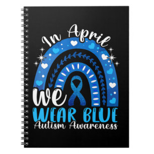 Im April tragen wir Blue Autism Awareness Leopard Notizblock