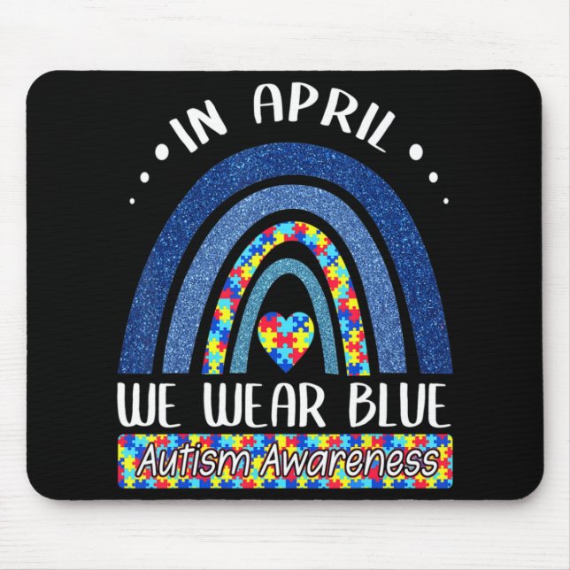 Im April tragen wir Blue Autismus Awareness Puzzle Mousepad (Vorne)